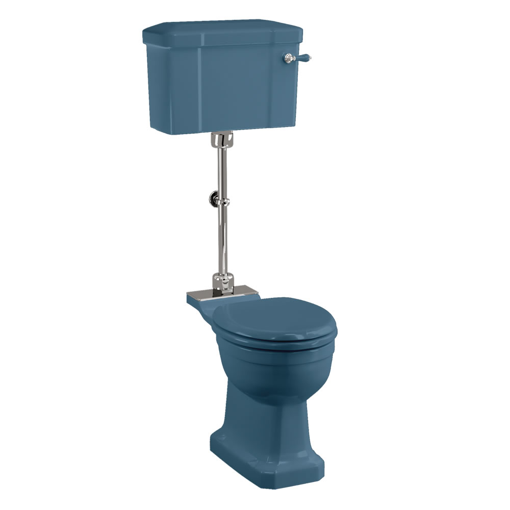 Bespoke Alaska Blue Standard Medium Level WC with 520 Lever Cistern